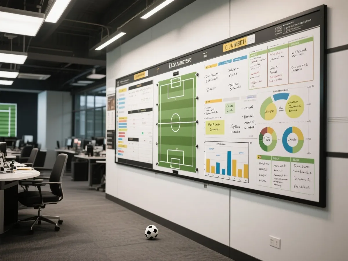 足球比赛数据分析看板示意图